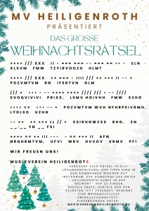 Weihnachtsrätsel Musikverein Teil 2