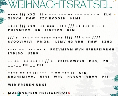 Weihnachtsrätsel Musikverein Teil 2